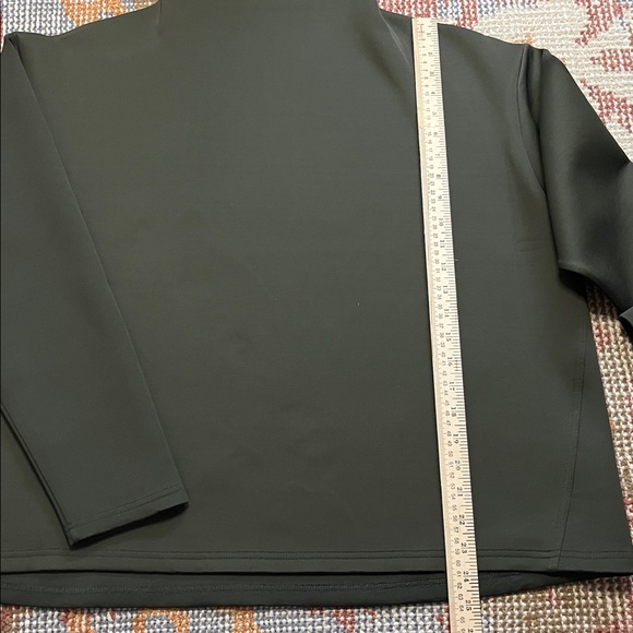 NWOT Aday Like a Boss Mock Neck Pullover Army Green Scuba Fabric Size XL - Picture 3 of 7